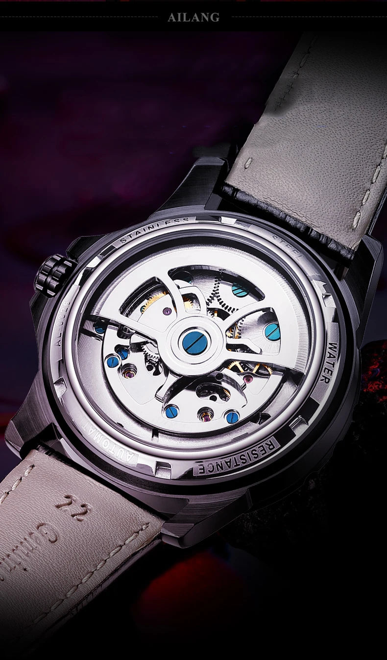 sell vastara ailang super cool double tourbillon watch 6 - classic unisex timepiece with stainless steel (USA)