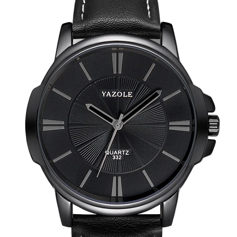 Hot YAZOLE Mens Watches Top Brand Luxury Blue Glass Watch Men Wristwatch Waterproof Leather Roman Men's Watch Male Clock r...