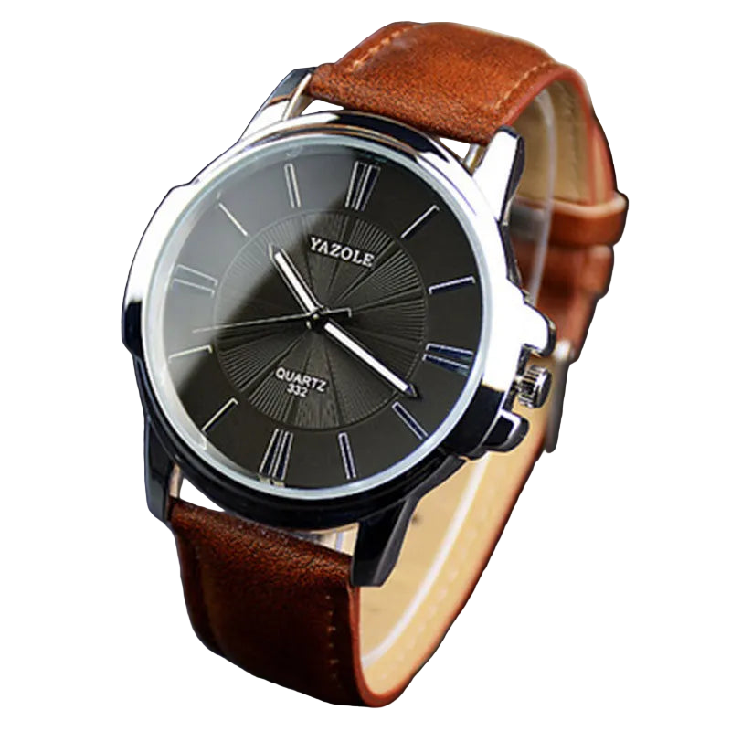 Hot YAZOLE Mens Watches Top Brand Luxury Blue Glass Watch Men Wristwatch Waterproof Leather Roman Men's Watch Male Clock r...