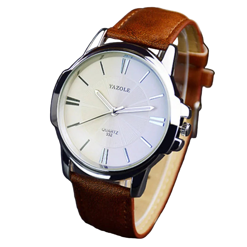 Hot YAZOLE Mens Watches Top Brand Luxury Blue Glass Watch Men Wristwatch Waterproof Leather Roman Men's Watch Male Clock r...
