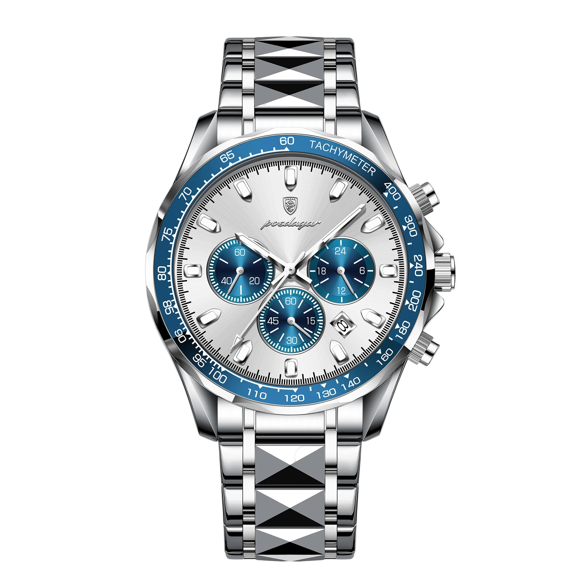 POEDAGAR Luxury Brand Men Watch Waterproof Luminous Stainless Steel Men's Watches Chronograph Date Quartz Business Watch F...