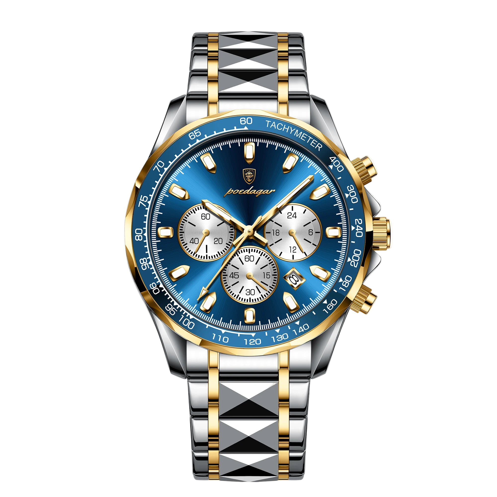 POEDAGAR Luxury Brand Men Watch Waterproof Luminous Stainless Steel Men's Watches Chronograph Date Quartz Business Watch F...