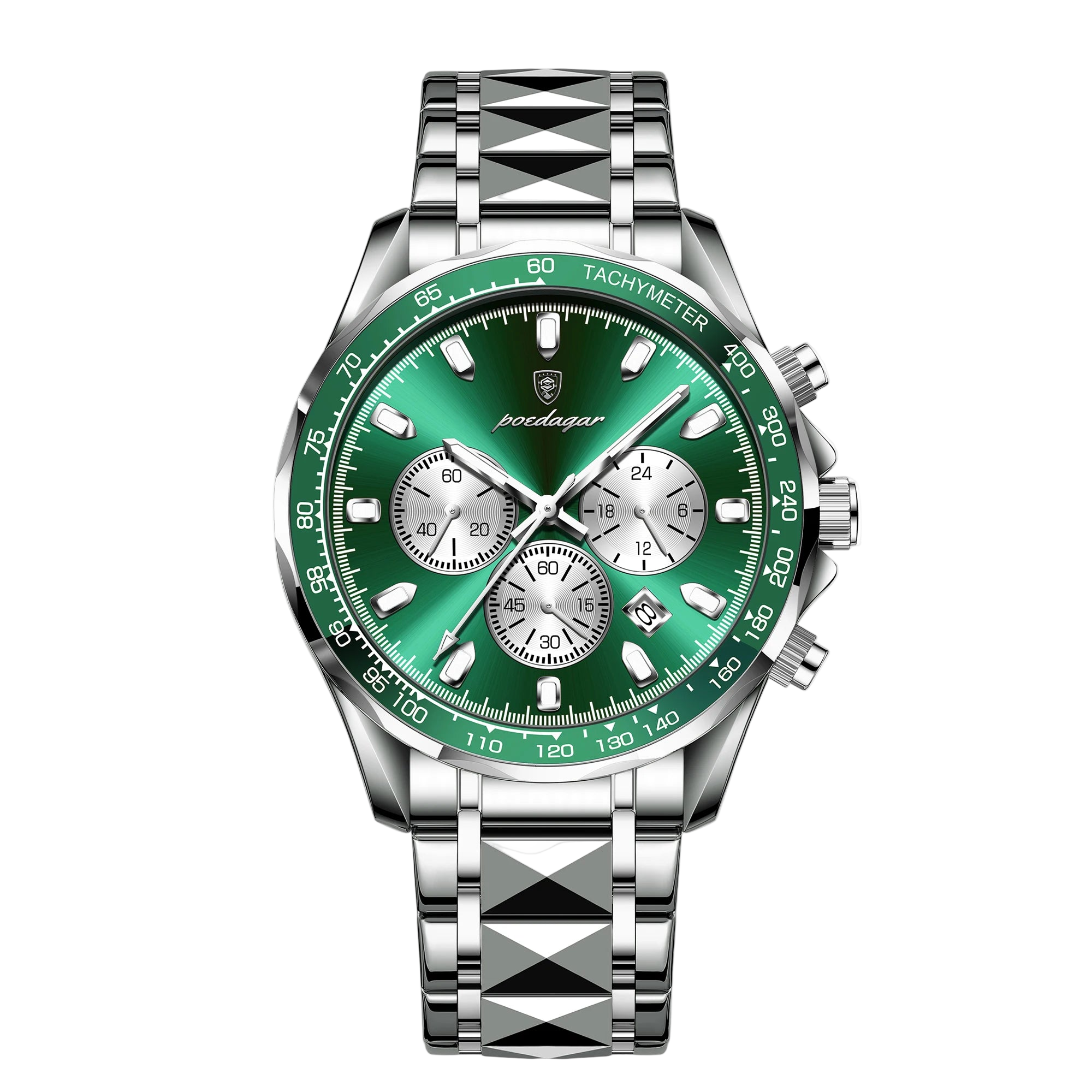 top rated POEDAGAR Luxury Brand Men Watch Waterproof Luminous Stainless Steel Men's Watches Chronograph Date Quartz Busine...