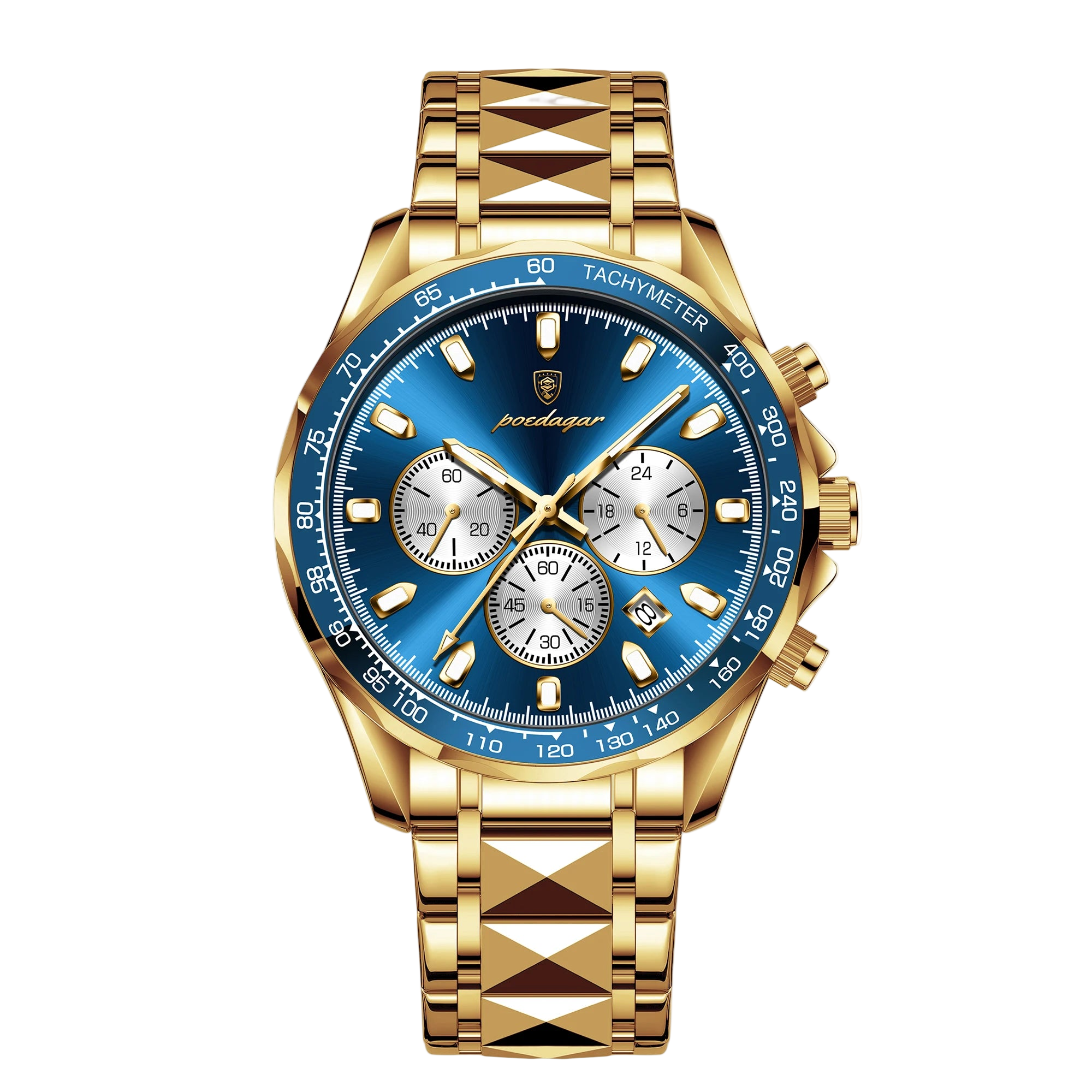 POEDAGAR Luxury Brand Men Watch Waterproof Luminous Stainless Steel Men's Watches Chronograph Date Quartz Business Watch F...