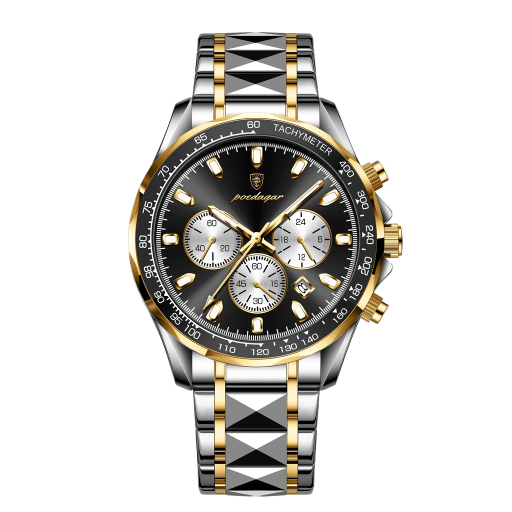 POEDAGAR Luxury Brand Men Watch Waterproof Luminous Stainless Steel Men's Watches Chronograph Date Quartz Business Watch F...