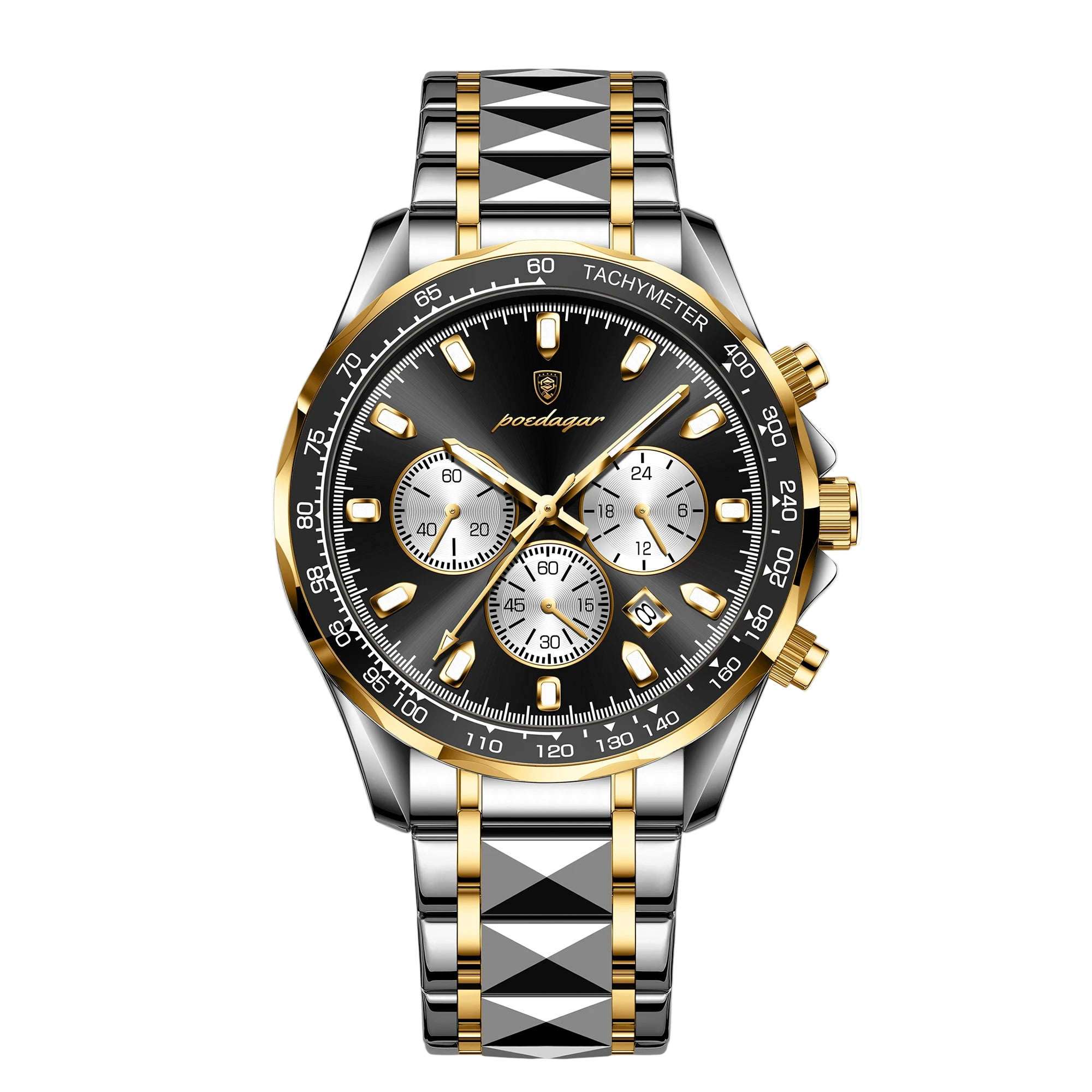 POEDAGAR Luxury Brand Men Watch Waterproof Luminous Stainless Steel Men's Watches Chronograph Date Quartz Business Watch F...