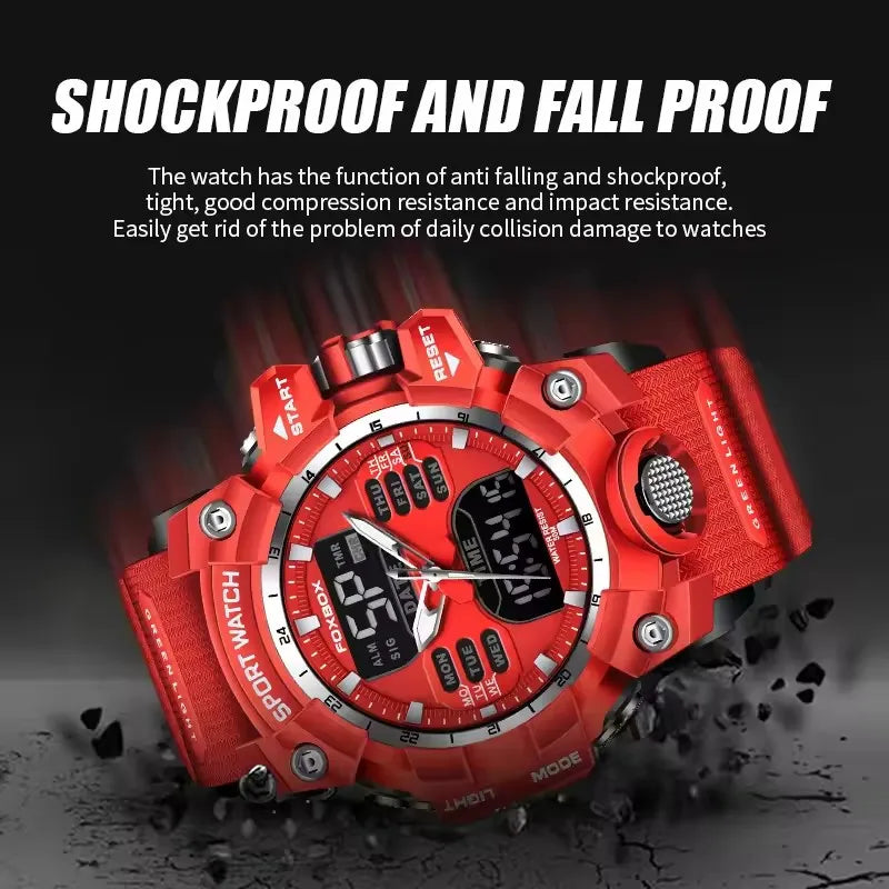 LIGE Waterproof Watches for Men Luxury Sport Chronograph Alarm Wristwatch Military Quartz Clock Digital Male Watch Student...