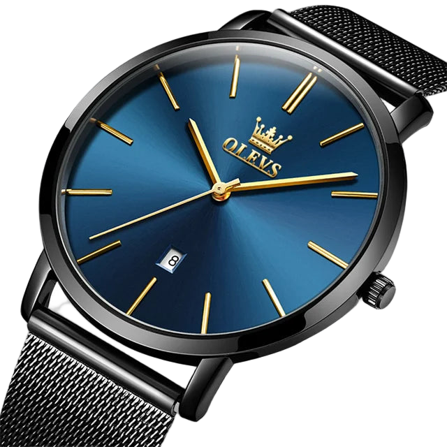 quality OLEVS 5869 Quartz Watch for Men Ultra Thin 6.5mm Minimalist Waterproof Date Bussiness Man Watch Simple Fashion Men...