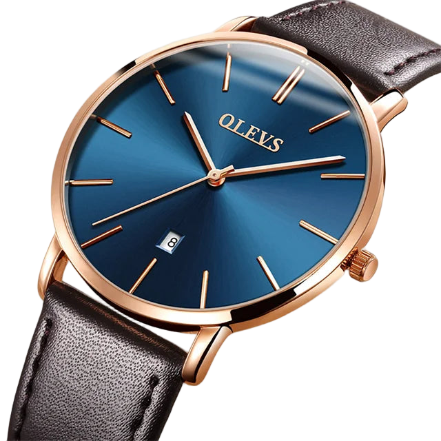 OLEVS 5869 Quartz Watch for Men Ultra Thin 6.5mm Minimalist Waterproof Date Bussiness Man Watch Simple Fashion Men's Wrist...