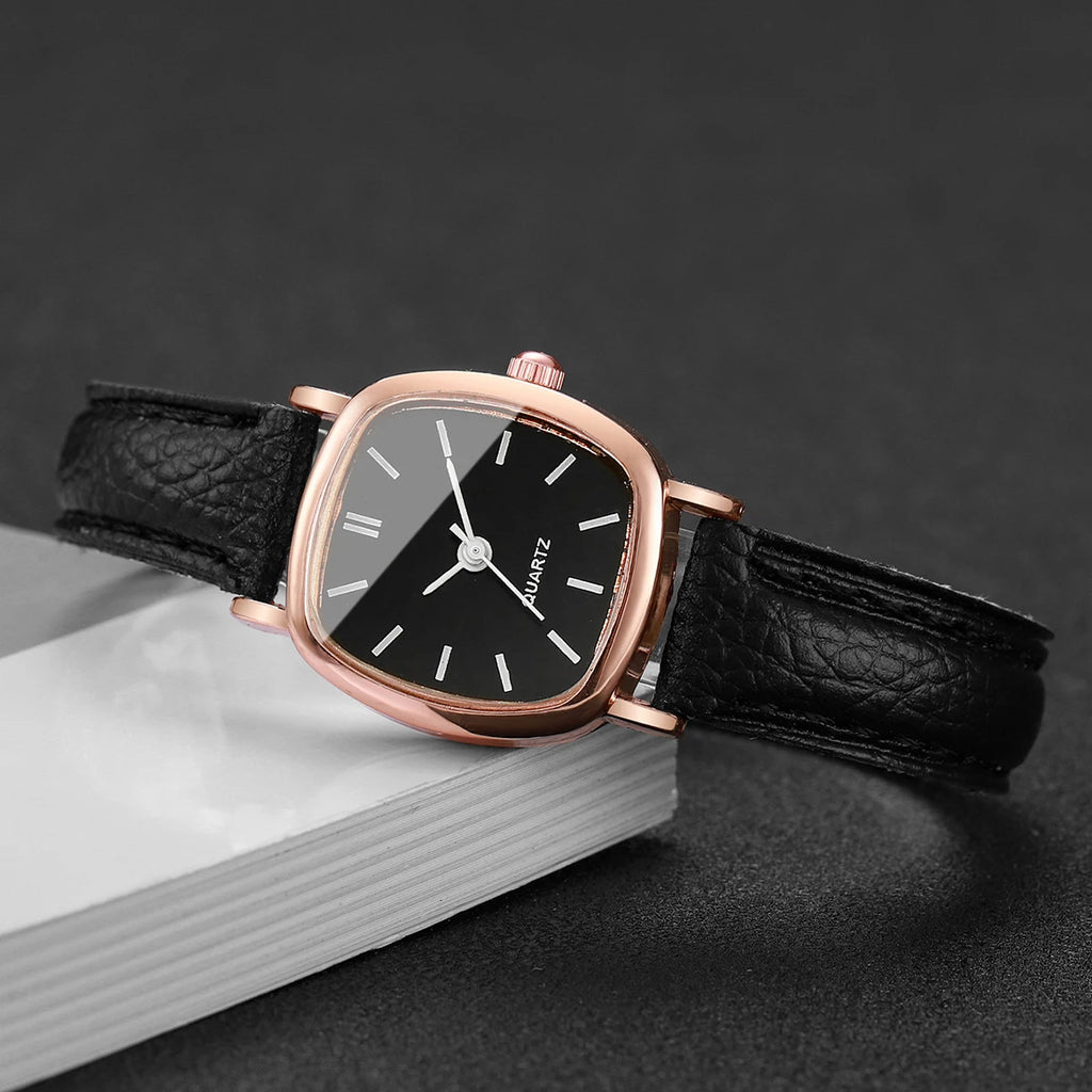 affordable Veloura Mini – Minimalist Square Leather Watch for Women - Product photo