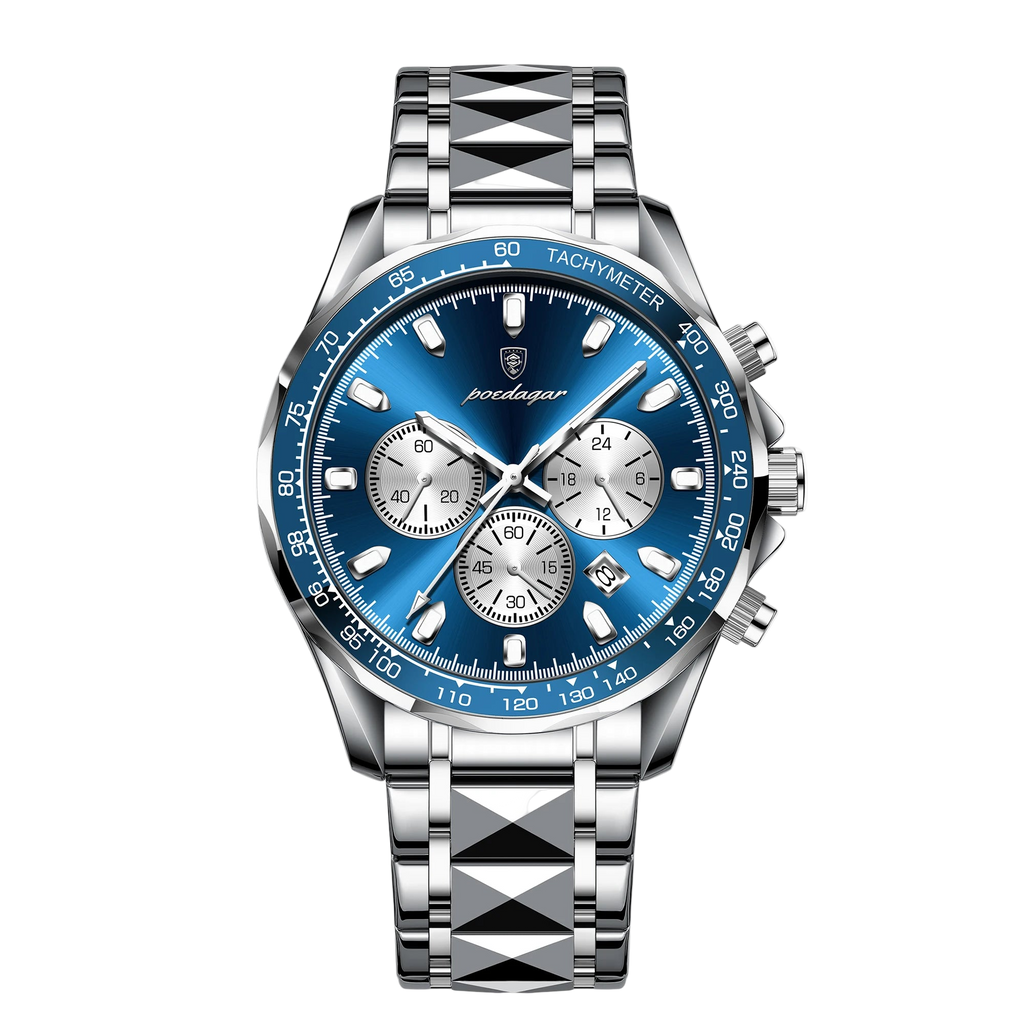 POEDAGAR Luxury Brand Men Watch Waterproof Luminous Stainless Steel Men's Watches Chronograph Date Quartz Business Watch F...
