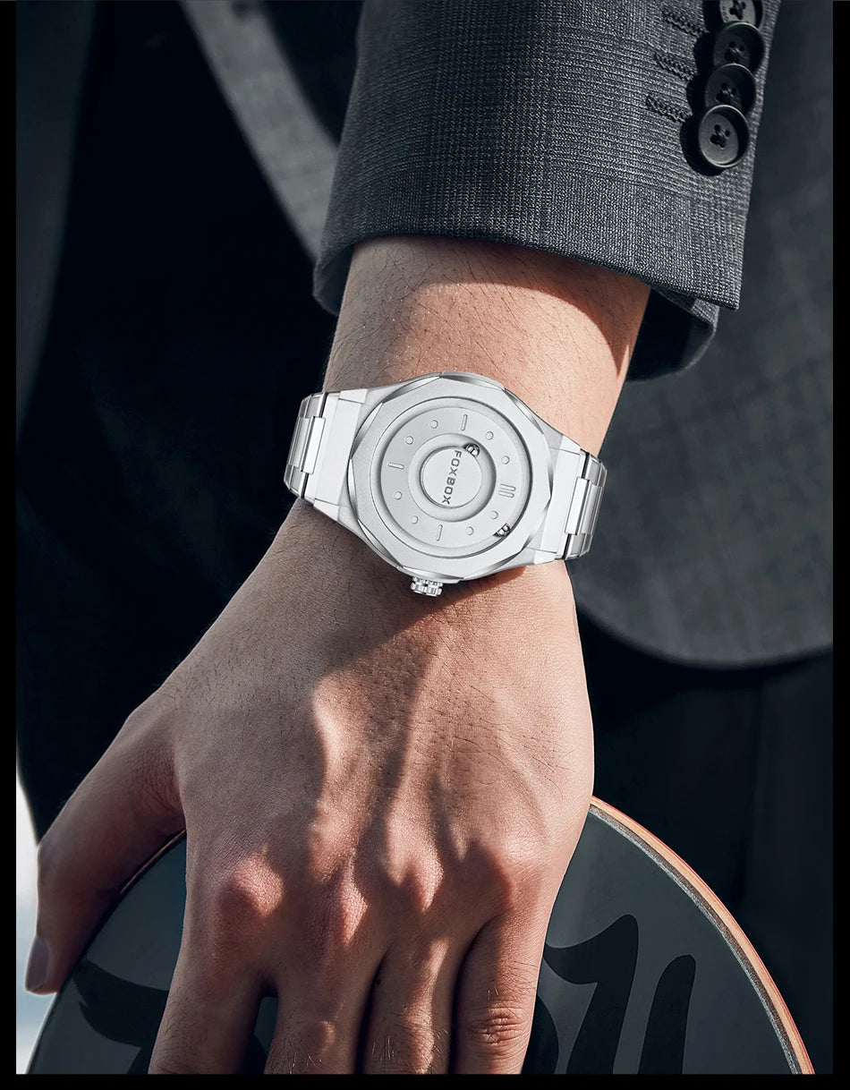 vastara foxbox stainless steel watch watch 7 - classic unisex timepiece with stainless steel (USA)