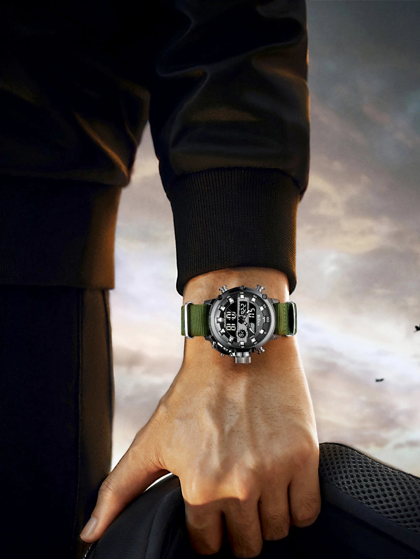 unisex sports watch vastara - biden men's waterproof digital military sports - sports timepiece with neutral dial (USA)