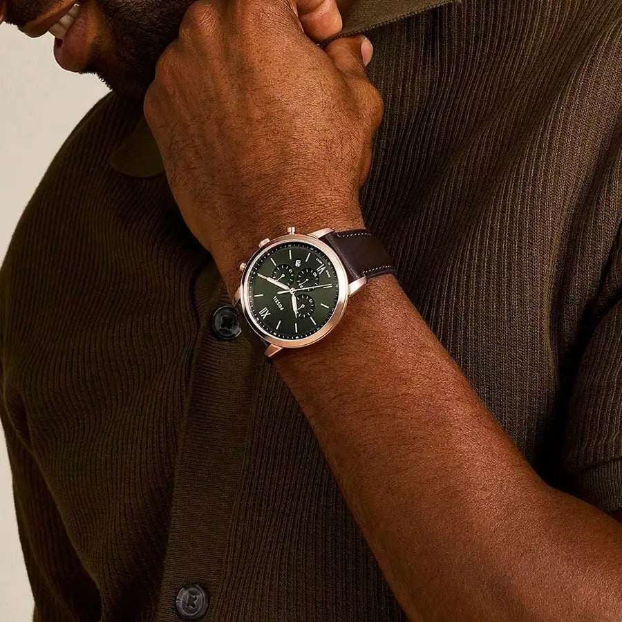 vastara - fossil men's quartz leather three-hand watch watch 5 - casual unisex timepiece with waterproof (USA)