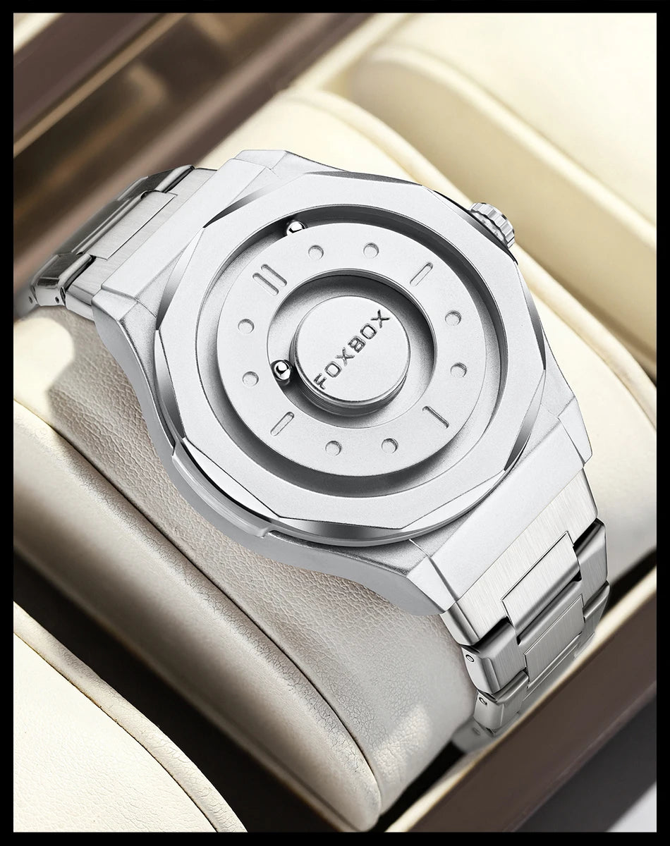 vastara foxbox stainless steel watch watch 6 - classic unisex timepiece with stainless steel (USA)