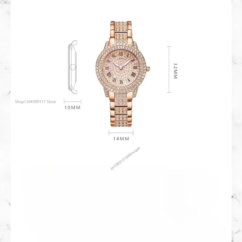 Luxury Women Shiny Bracelet Watches Fine Zircon Mechanical Lady Wristwatches Fashion Folding Watches Buckle Watch Reloj Mu...