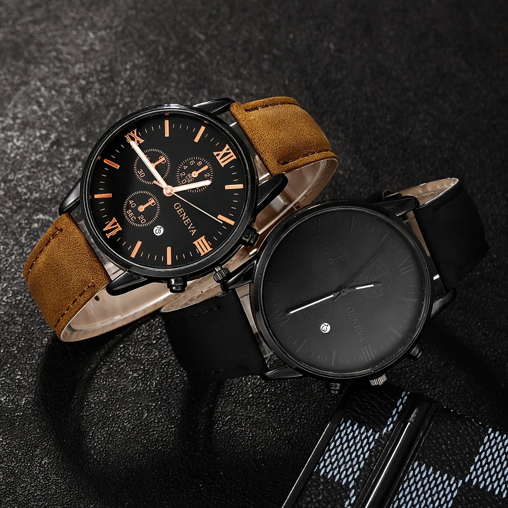 Valoré Set – Men's Luxury Leather Watch - Additional product view 4