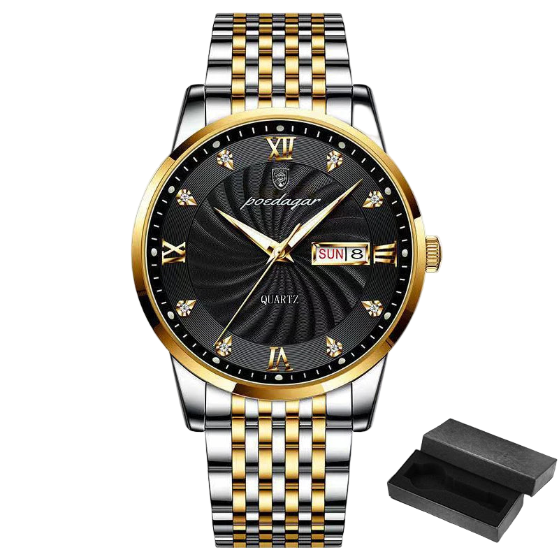 POEDAGAR New Business Mens Watches Top Brand Luxury Stainless Steel Waterproof Week Date Quartz Watch for Men Relogio Masc...