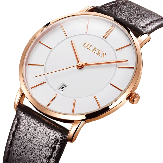OLEVS 5869 Quartz Watch for Men Ultra Thin 6.5mm Minimalist Waterproof Date Bussiness Man Watch Simple Fashion Men's Wrist...