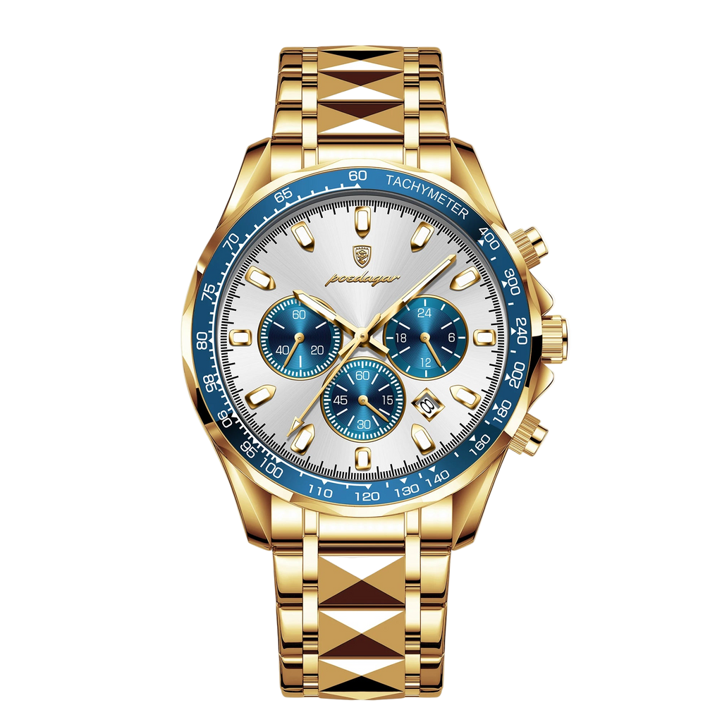 authentic POEDAGAR Luxury Brand Men Watch Waterproof Luminous Stainless Steel Men's Watches Chronograph Date Quartz Busine...