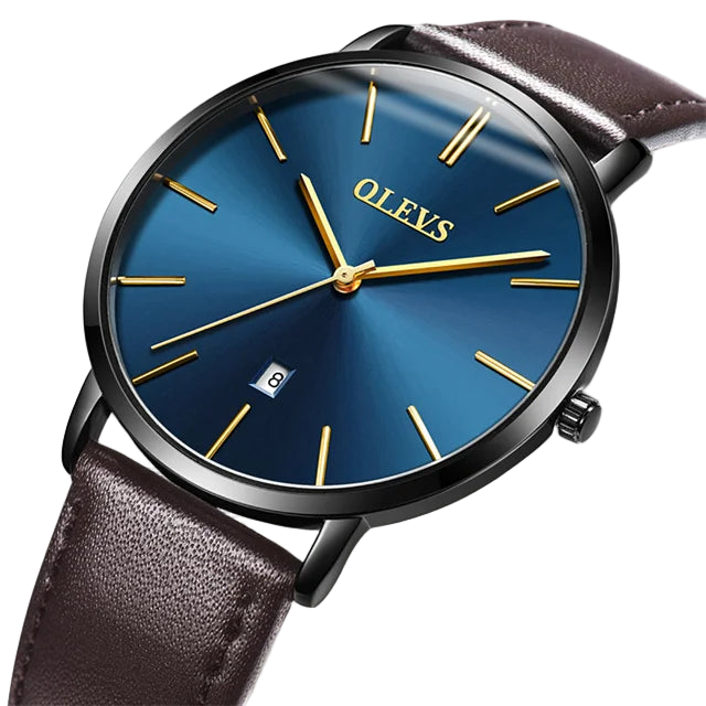 OLEVS 5869 Quartz Watch for Men Ultra Thin 6.5mm Minimalist Waterproof Date Bussiness Man Watch Simple Fashion Men's Wrist...