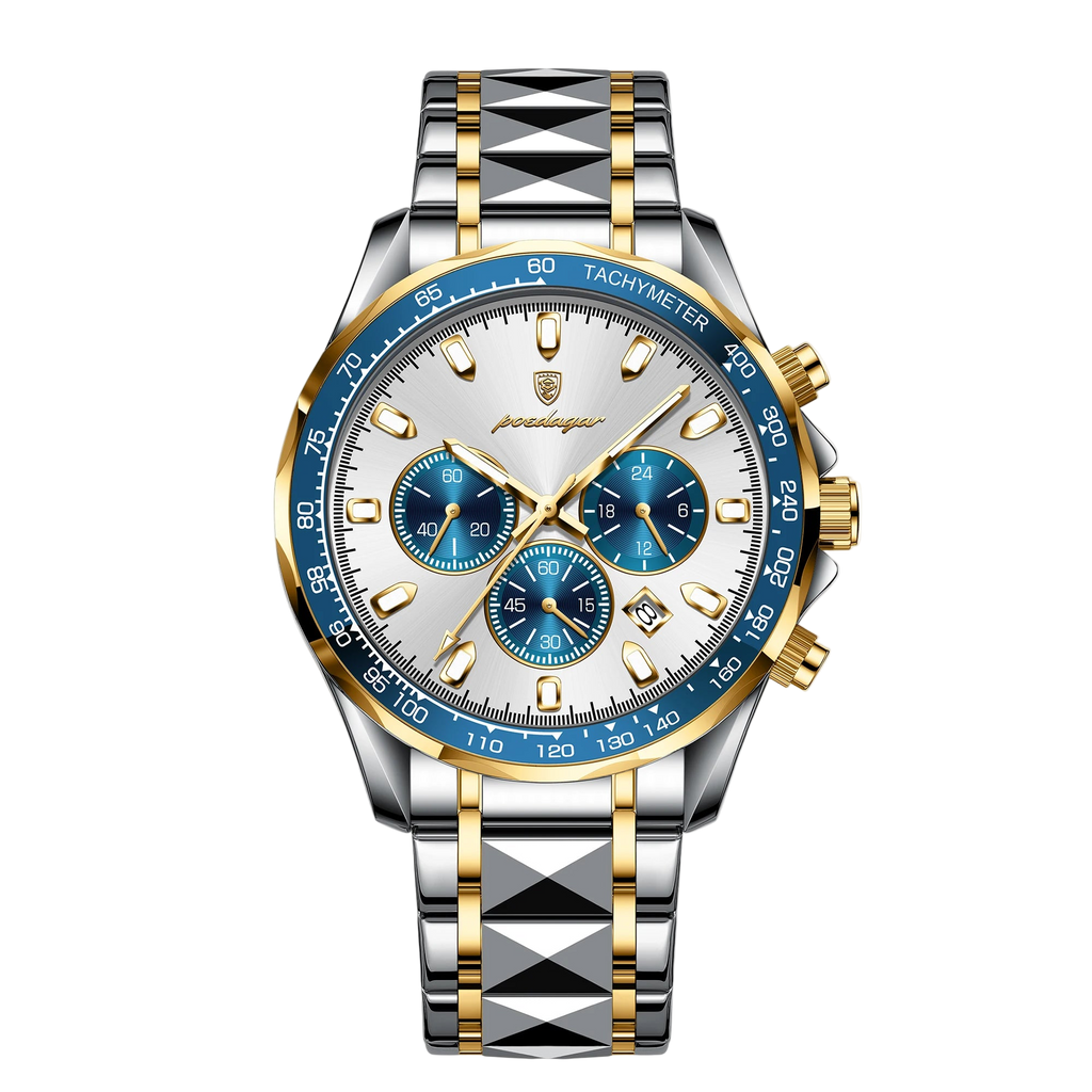 POEDAGAR Luxury Brand Men Watch Waterproof Luminous Stainless Steel Men's Watches Chronograph Date Quartz Business Watch F...