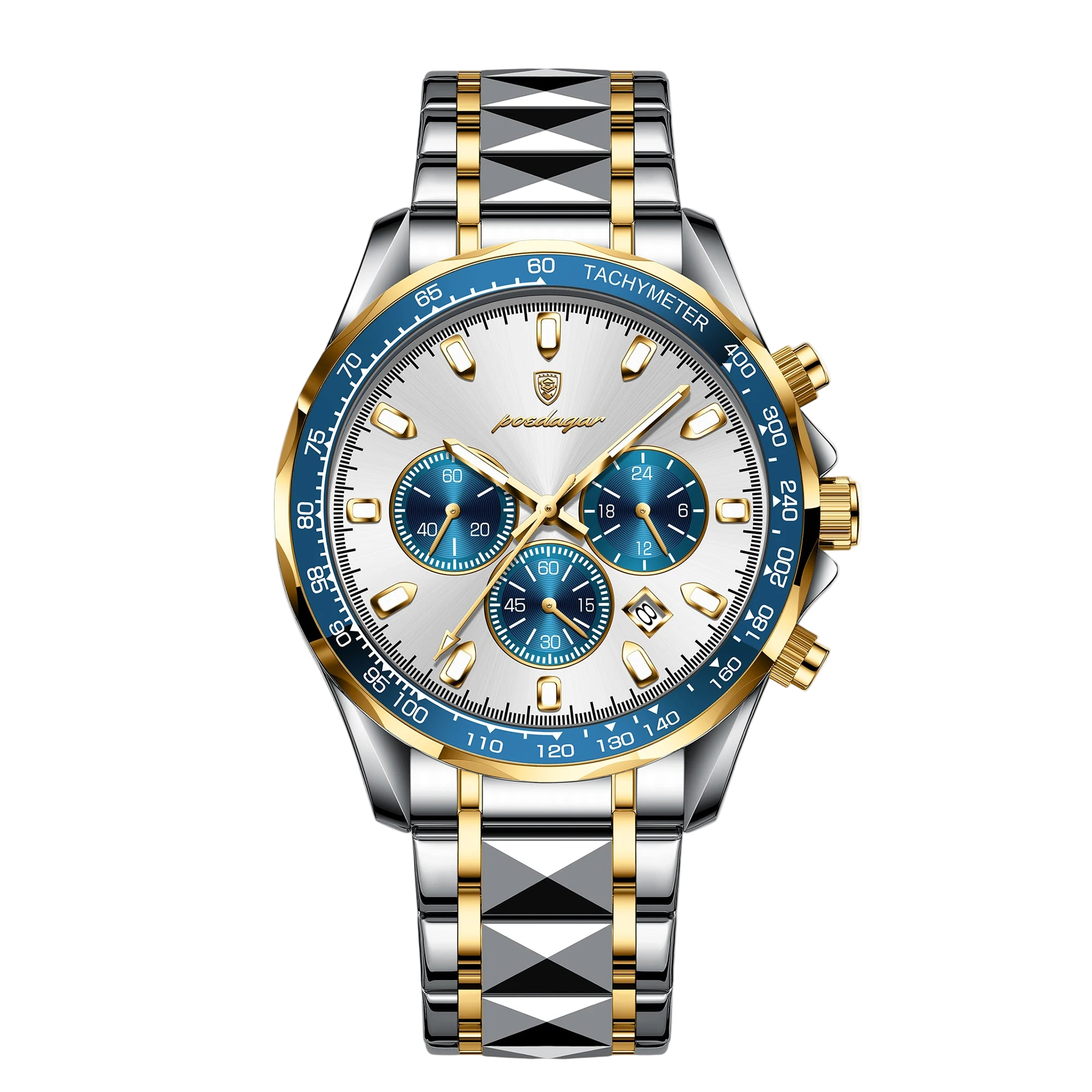 POEDAGAR Luxury Brand Men Watch Waterproof Luminous Stainless Steel Men's Watches Chronograph Date Quartz Business Watch F...