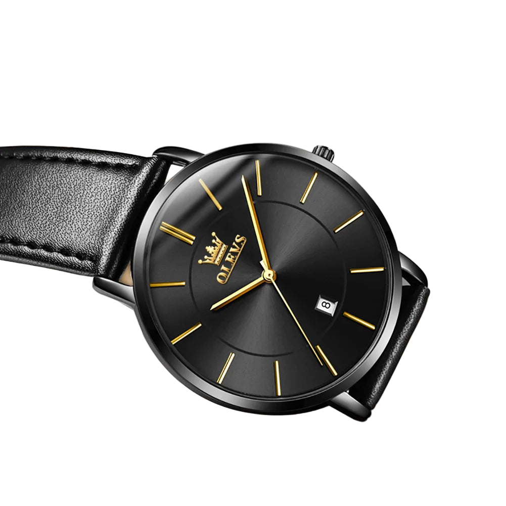 sale OLEVS 5869 Quartz Watch for Men Ultra Thin 6.5mm Minimalist Waterproof Date Bussiness Man Watch Simple Fashion Men's ...