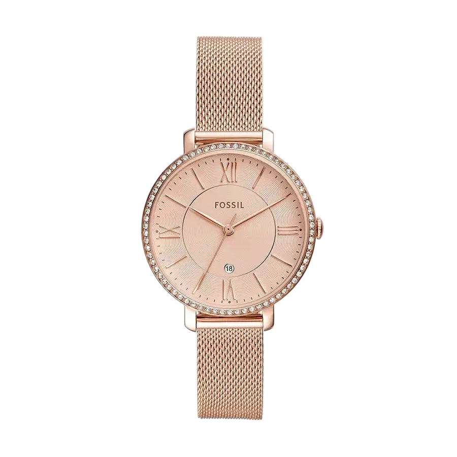 vastara - fossil woman watches three-pointer quartz watches - casual unisex watch with waterproof in neutral stainless steel