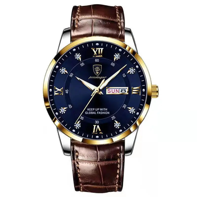 top rated POEDAGAR Luxury Brand Men Watches Waterproof Luminous Leather Quartz Man Wristwatch Casual Sports Military Watch...