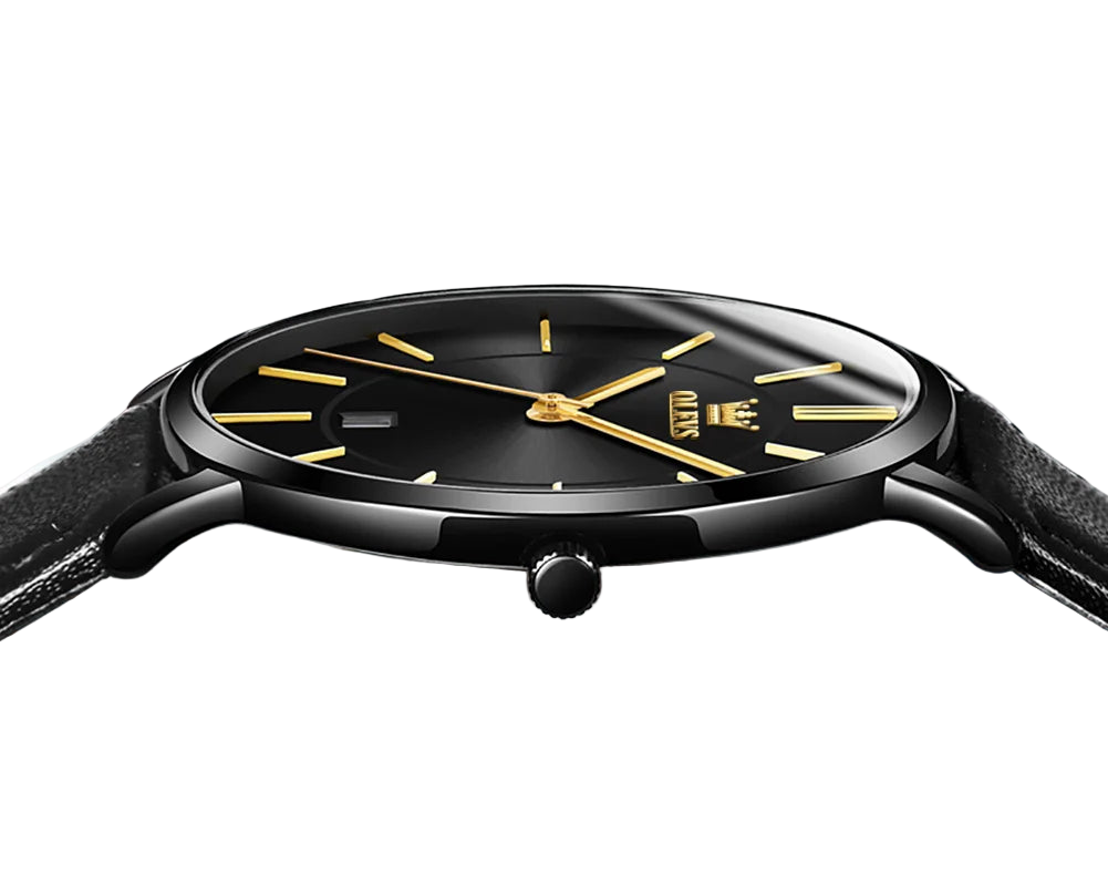 OLEVS 5869 Quartz Watch for Men Ultra Thin 6.5mm Minimalist Waterproof Date Bussiness Man Watch Simple Fashion Men's Wrist...