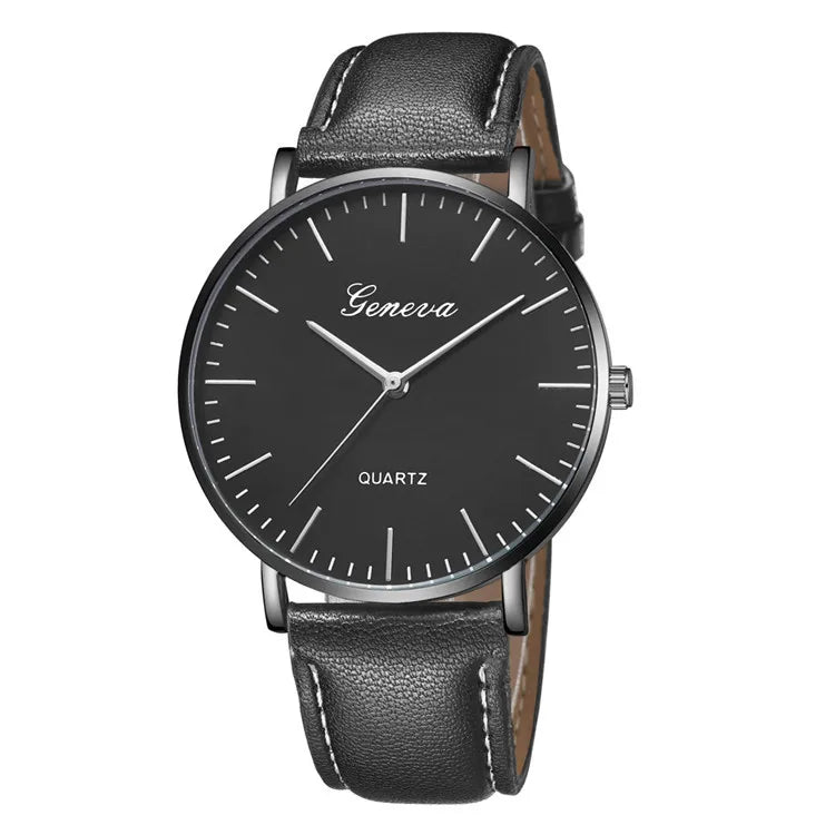 2022 Geneva Watch Fashion Business Simple Watches Men Leather Band Quartz Wristwatches Cheap Price Dopshipping Relogio Mas...