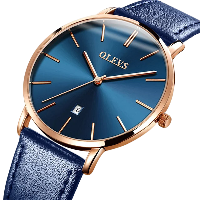 OLEVS 5869 Quartz Watch for Men Ultra Thin 6.5mm Minimalist Waterproof Date Bussiness Man Watch Simple Fashion Men's Wrist...