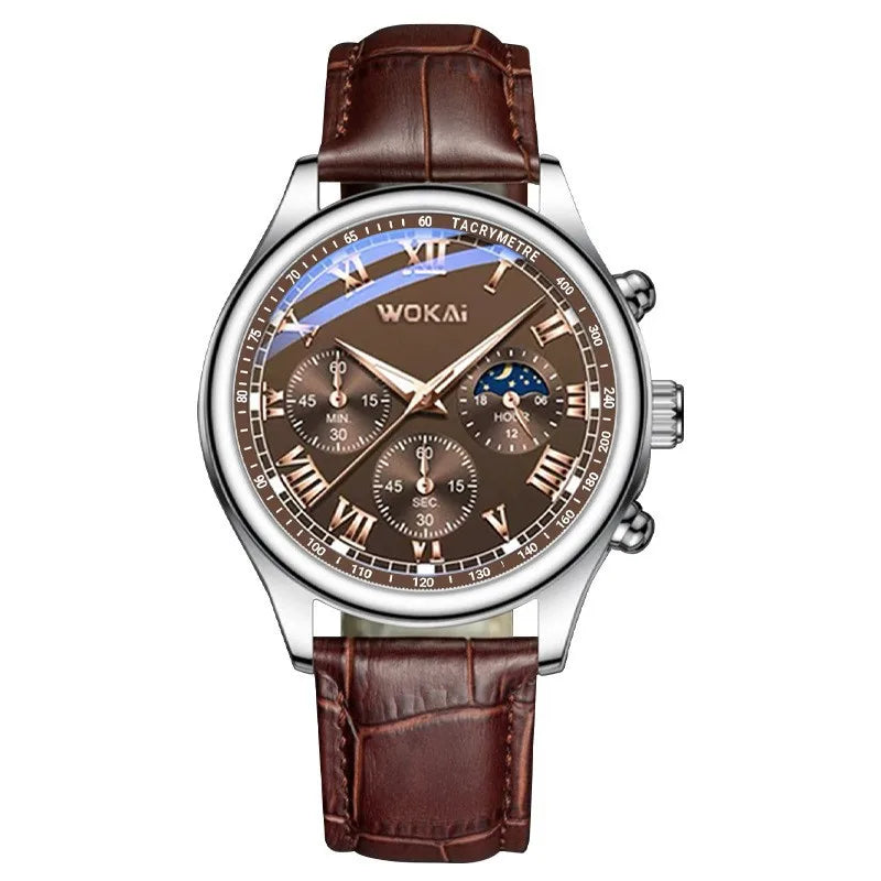 Fashion Geneva Men's Wristwatch Date Alloy Case Leather Analog Quartz Sport Watch Male Clock Top Brand Luxury Relogio Masc...