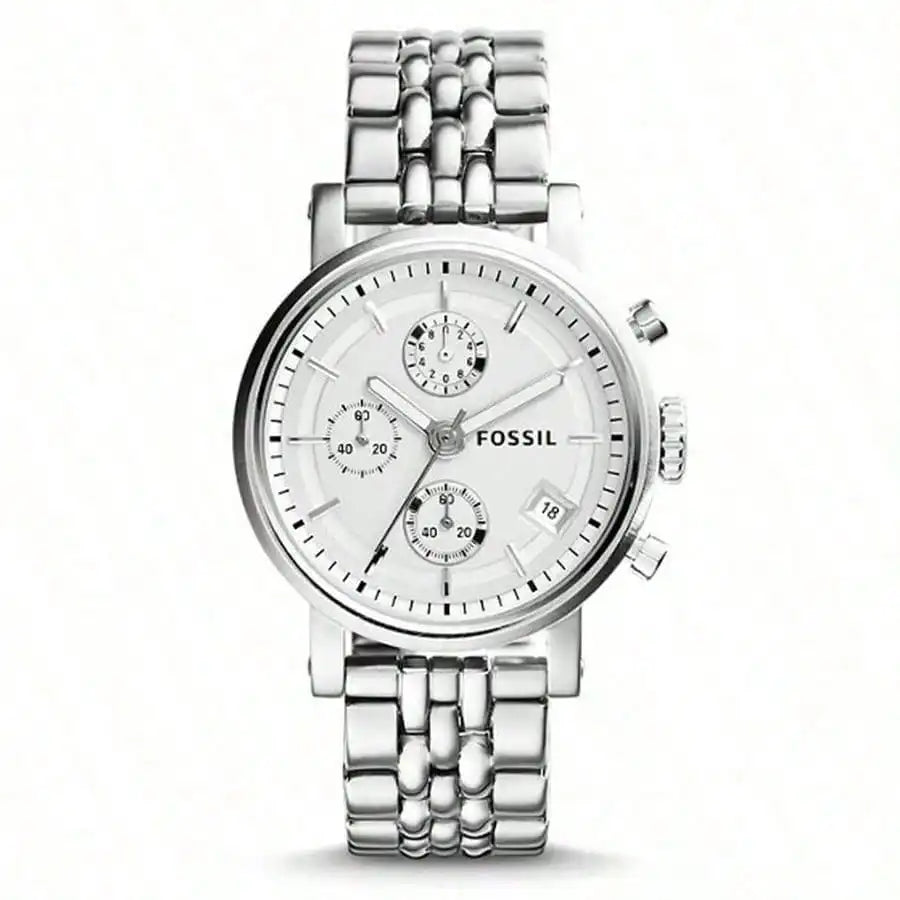 vastara - fossil woman watches scratch-resistant glass - casual unisex watch with stainless steel in neutral stainless steel