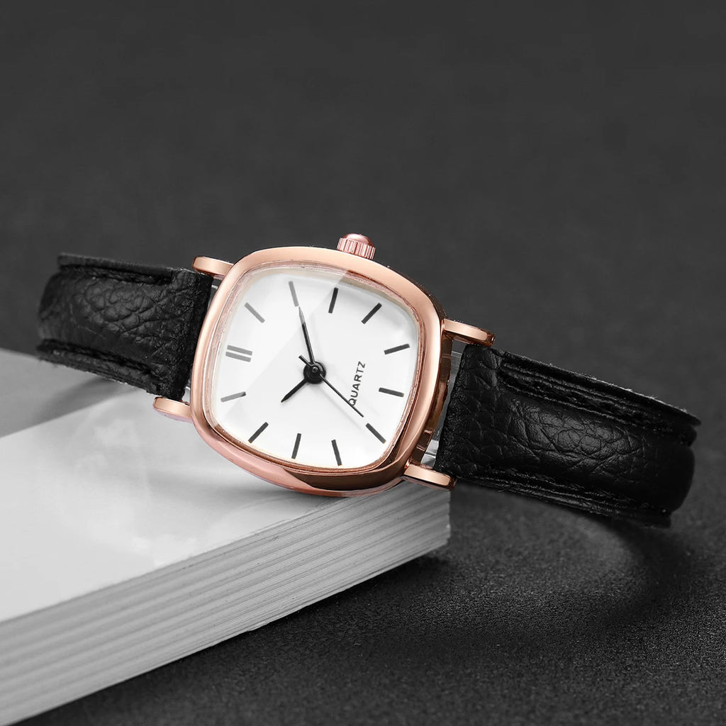 Veloura Mini – Minimalist Square Leather Watch for Women - Additional product view 4