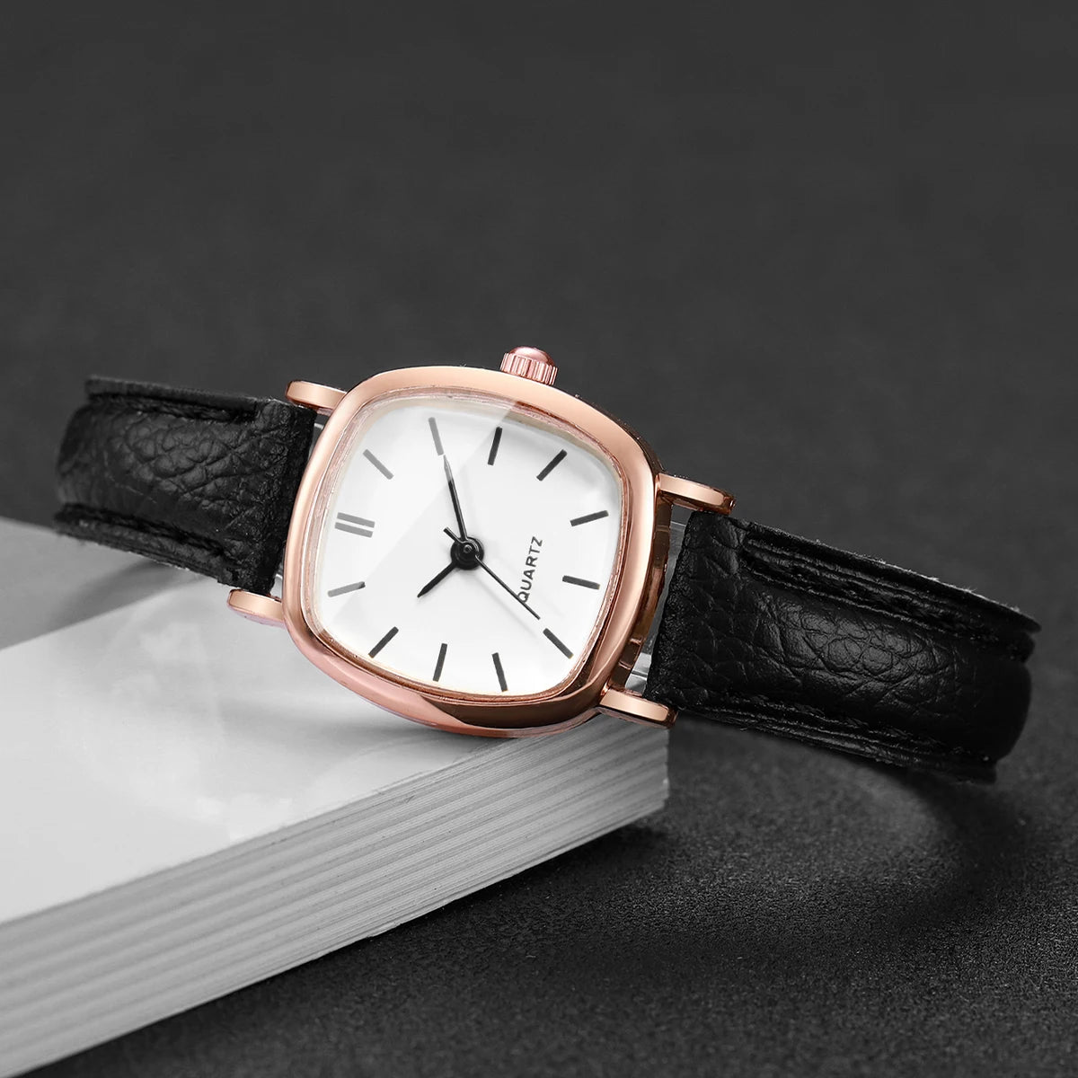 Veloura Mini – Minimalist Square Leather Watch for Women - Additional product view 4