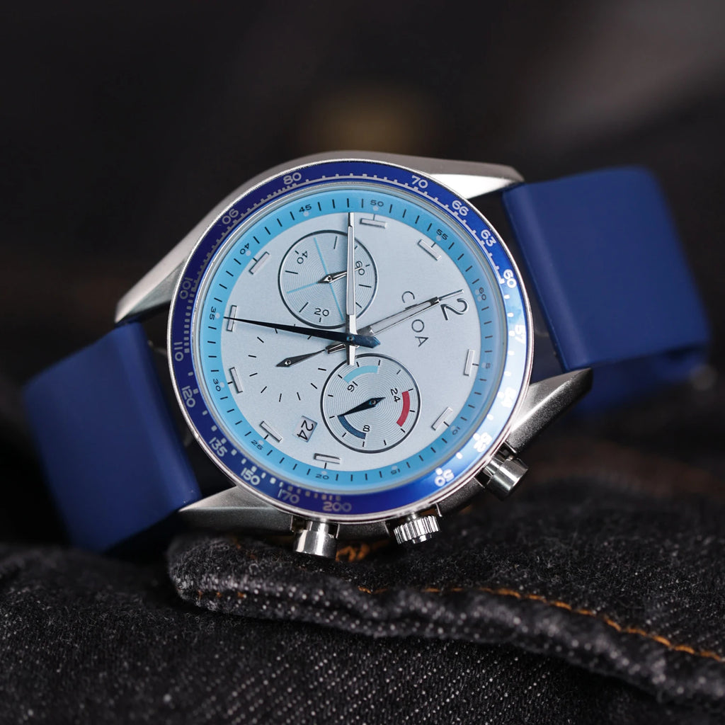 vastara ciloa blue round multi-function 's light authentic trend watch 6 - classic unisex timepiece with stainless steel