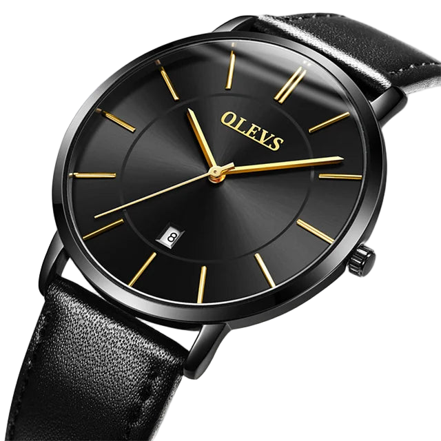 OLEVS 5869 Quartz Watch for Men Ultra Thin 6.5mm Minimalist Waterproof Date Bussiness Man Watch Simple Fashion Men's Wrist...