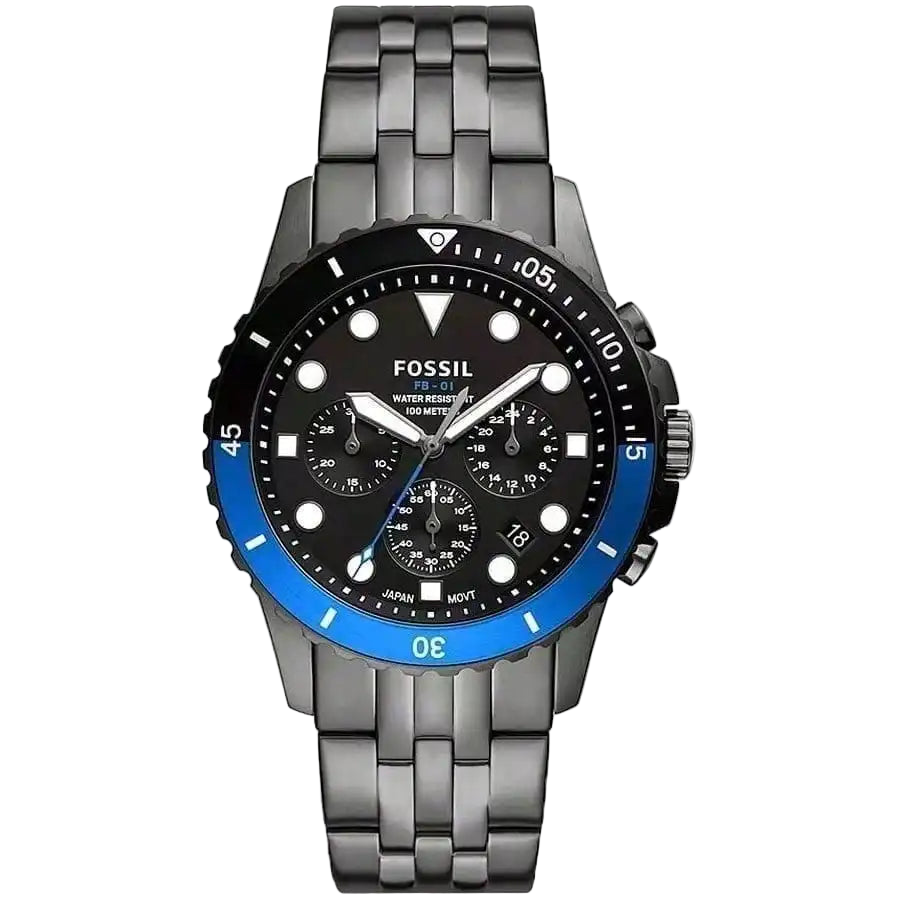 vastara - fossil man watches stainless steel quartz watch - casual unisex watch with stainless steel in neutral stainless