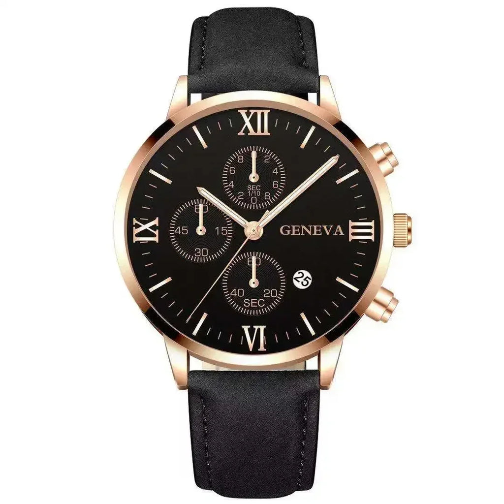 Fashion Geneva Men's Wristwatch Date Alloy Case Leather Analog Quartz Sport Watch Male Clock Top Brand Luxury Relogio Masc...