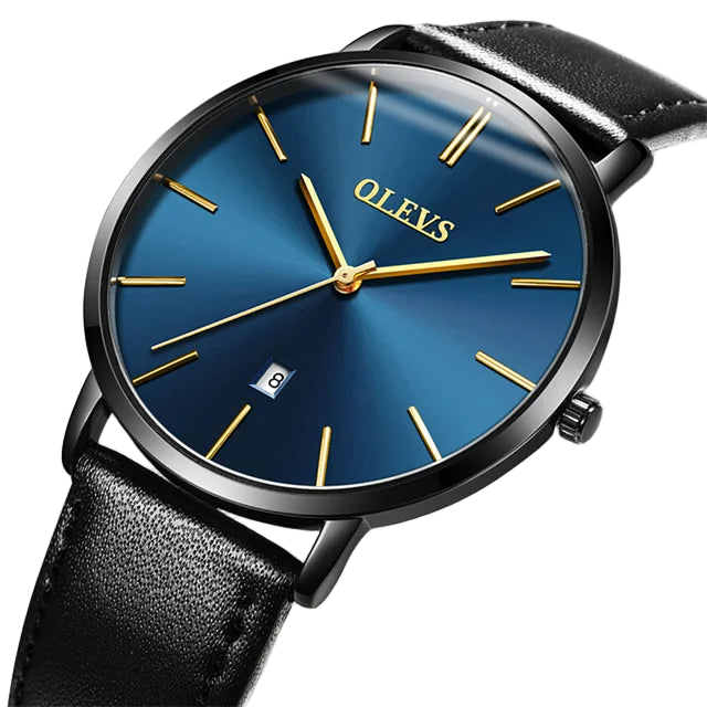 OLEVS 5869 Quartz Watch for Men Ultra Thin 6.5mm Minimalist Waterproof Date Bussiness Man Watch Simple Fashion Men's Wrist...