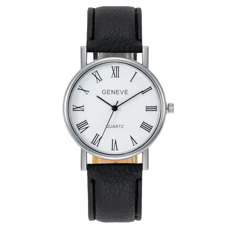 Famous Brand Men Quartz Watch Business Casual Fashion Student Trend Leather Strap Wristwatch Luxury Gift Clock Dropshippin...