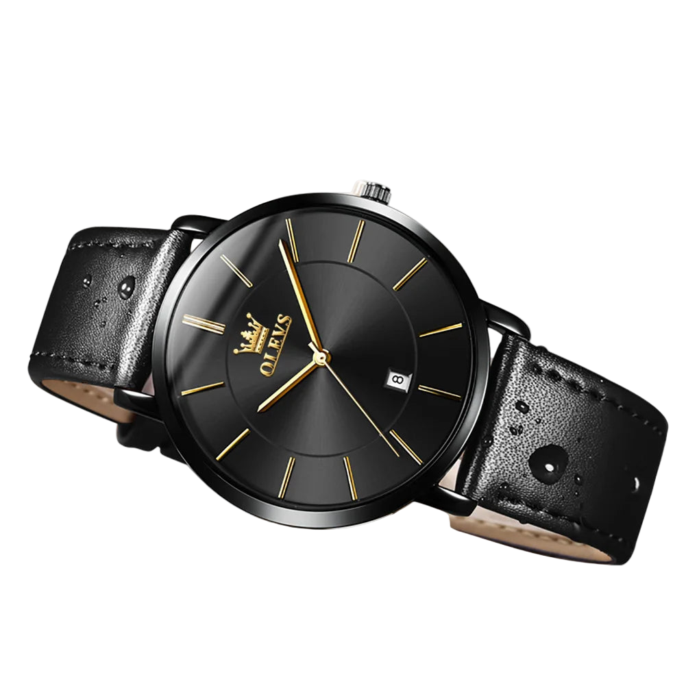 OLEVS 5869 Quartz Watch for Men Ultra Thin 6.5mm Minimalist Waterproof Date Bussiness Man Watch Simple Fashion Men's Wrist...