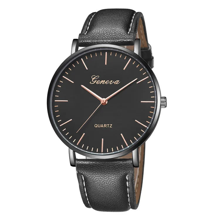 sale 2022 Geneva Watch Fashion Business Simple Watches Men Leather Band Quartz Wristwatches Cheap Price Dopshipping Relogi...