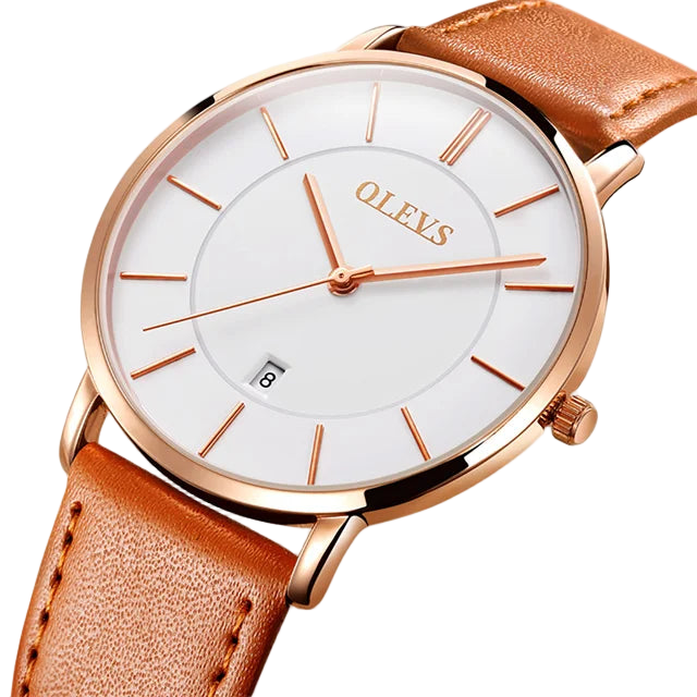 OLEVS 5869 Quartz Watch for Men Ultra Thin 6.5mm Minimalist Waterproof Date Bussiness Man Watch Simple Fashion Men's Wrist...