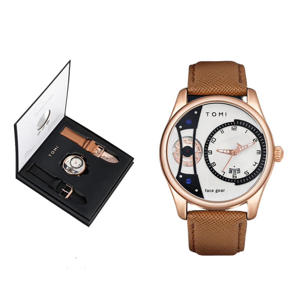 Moderno™ DualStrap – Men's Minimalist Business Watch Gift Set