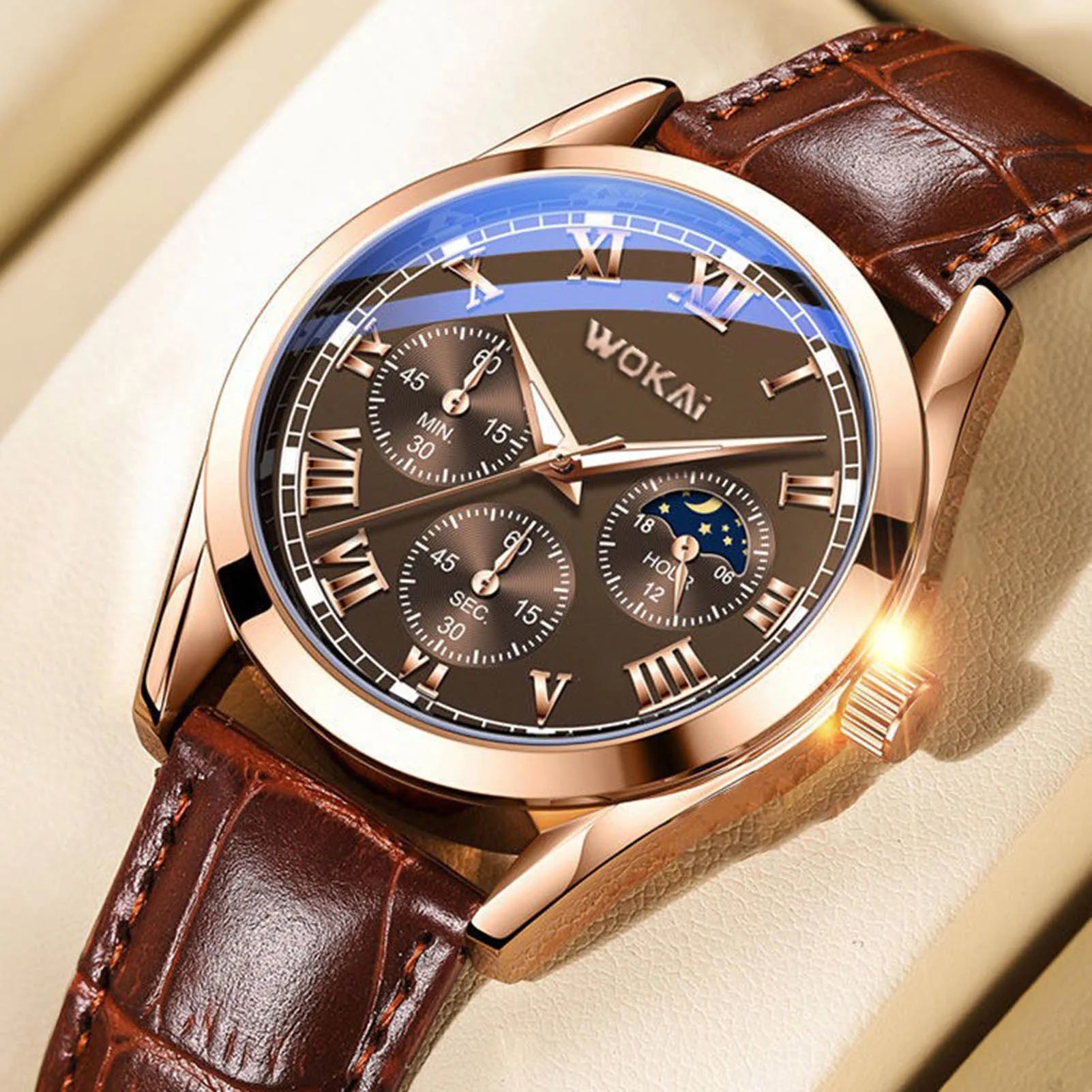 VERON™ Calendar Leather Watch - Additional product view 5