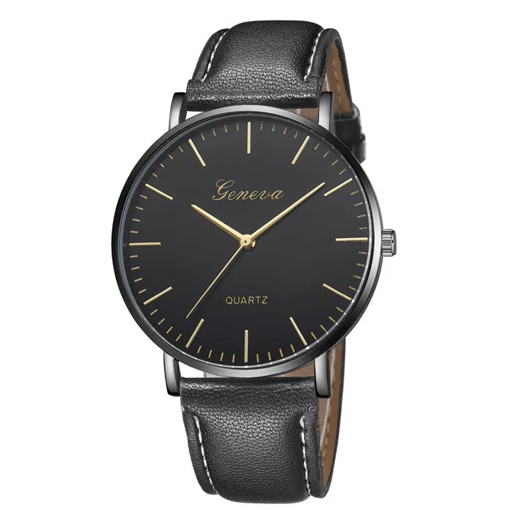 2022 Geneva Watch Fashion Business Simple Watches Men Leather Band Quartz Wristwatches Cheap Price Dopshipping Relogio Mas...