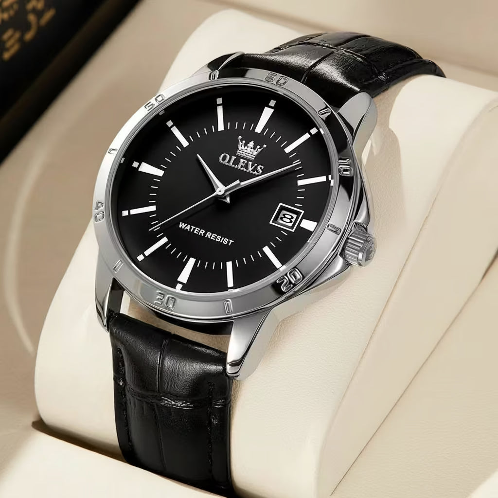 OLEVS NOIRÉ™ – The Minimalist Leather Timepiece - Additional product view 3